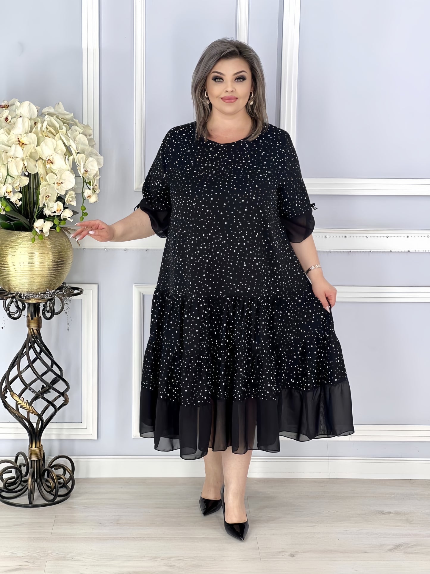 【50%OFF】【S-5XL】2024 rochie cu buline stil nou