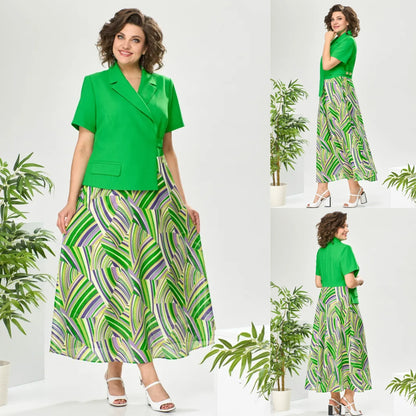 【S-5XL】2024 noua rochie verde proaspata