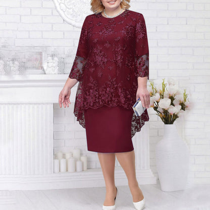 【S-5XL】2024 noua rochie de seara din dantela broderie rochie de seara din doua piese