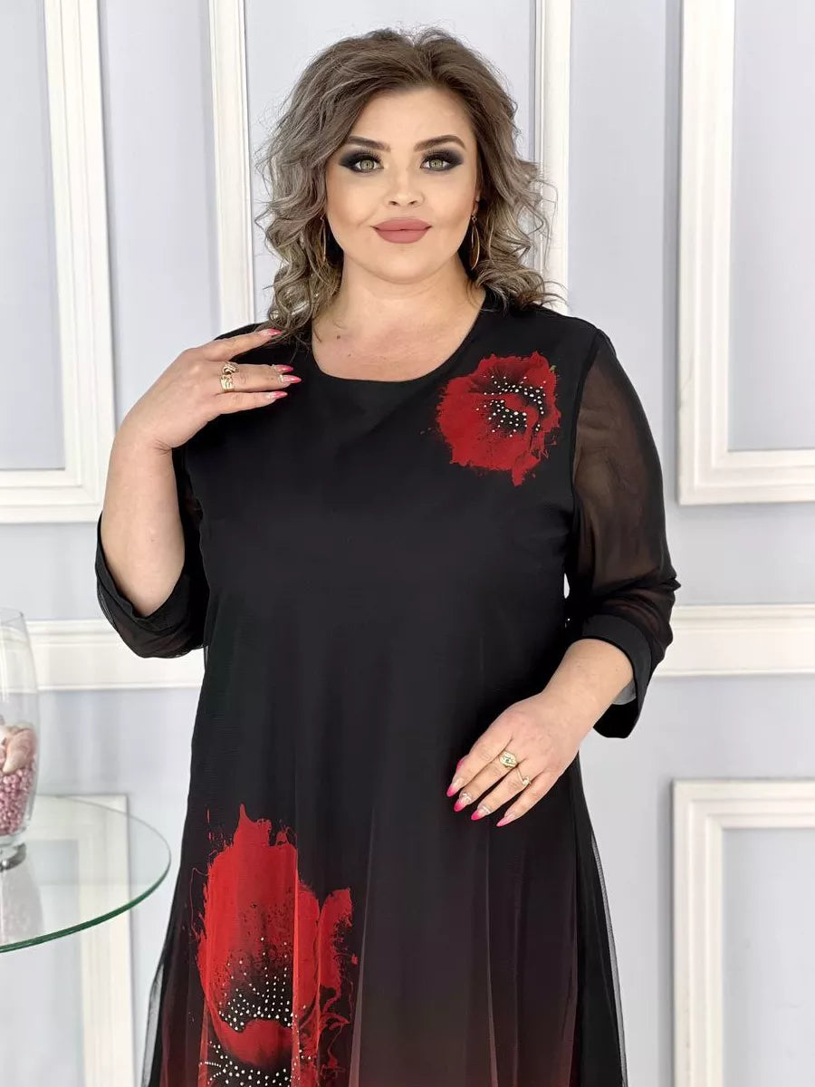 🔥🔥【Vânzare de lichidare 80%OFF】【S-5XL】rochie la modă și elegantă din șifon imprimat în stil nou