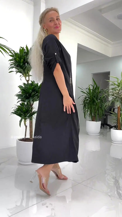 💖🤩【S-5XL】 2024 rochie nouă, de înaltă calitate, de toamnă, cu fermoar