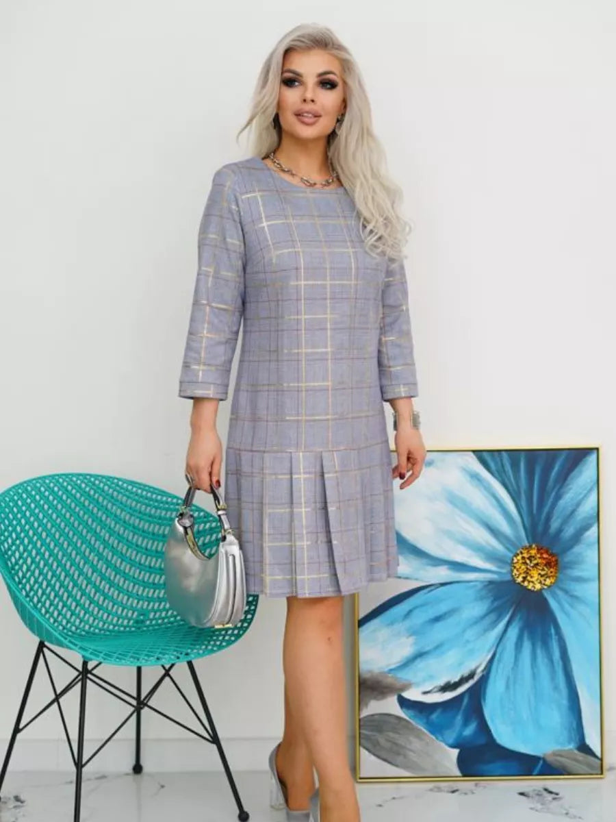 💜💚【S-5XL】Rochie plisată la modă de înaltă calitate