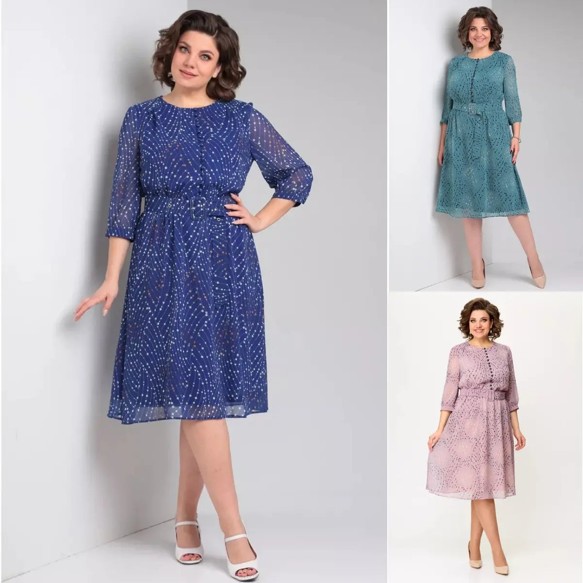 🔥🔥【Vânzare de lichidare 80%OFF】【S-5XL】Rochie elegantă din șifon de înaltă calitate