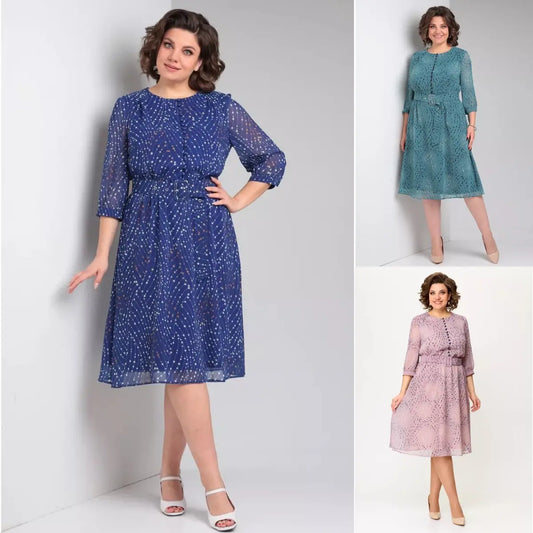 🔥🔥【Vânzare de lichidare 80%OFF】【S-5XL】Rochie elegantă din șifon de înaltă calitate