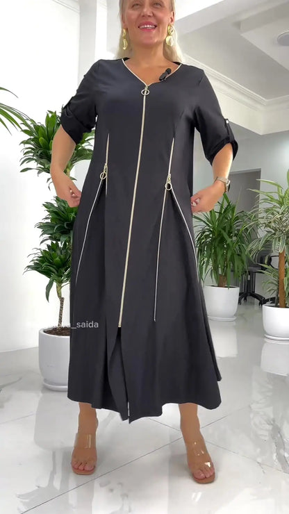 💖🤩【S-5XL】 2024 rochie nouă, de înaltă calitate, de toamnă, cu fermoar