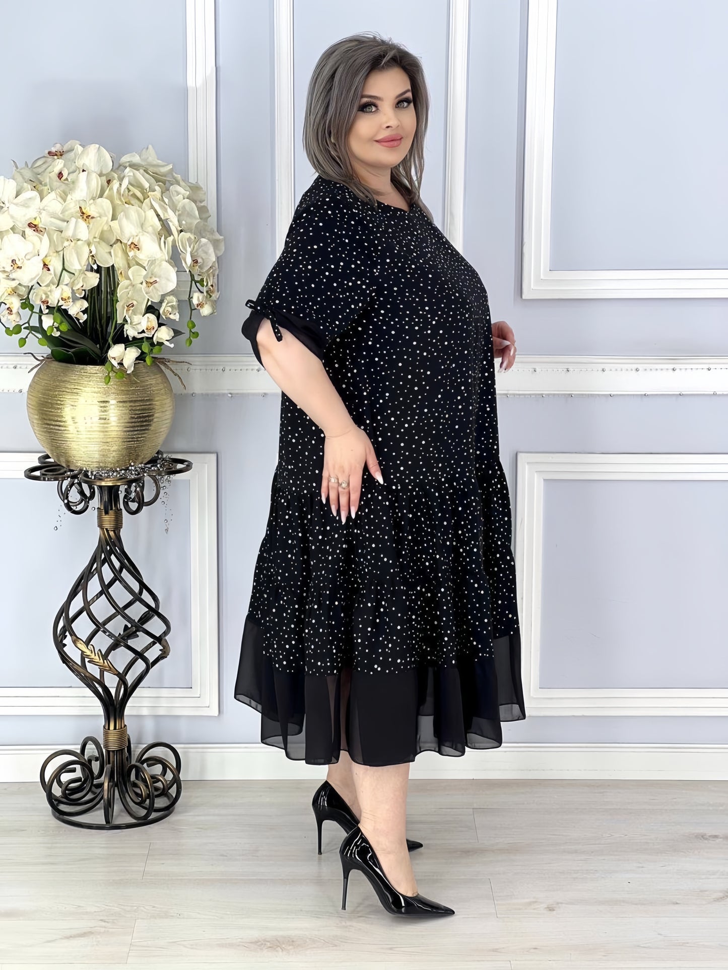 【50%OFF】【S-5XL】2024 rochie cu buline stil nou