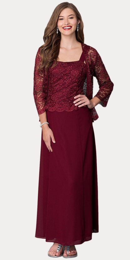 🔥🔥【Vânzare de lichidare 80%OFF】[S-5XL]2024 noua rochie din sifon cardigan din dantela din doua piese