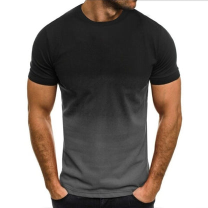 【S-3XL】2024 tricou cu mânecă scurtă, cu mânecă scurtă, degradat 3D, pentru bărbați