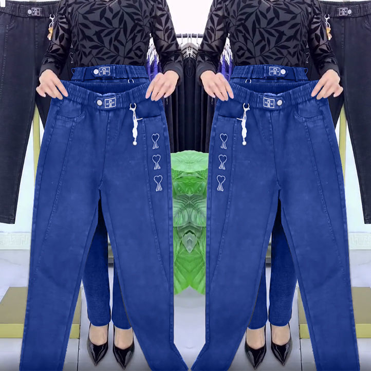 👖💟 【M-5XL】Blugi elastici întăriți pentru femei. Elastic, confortabil și casual