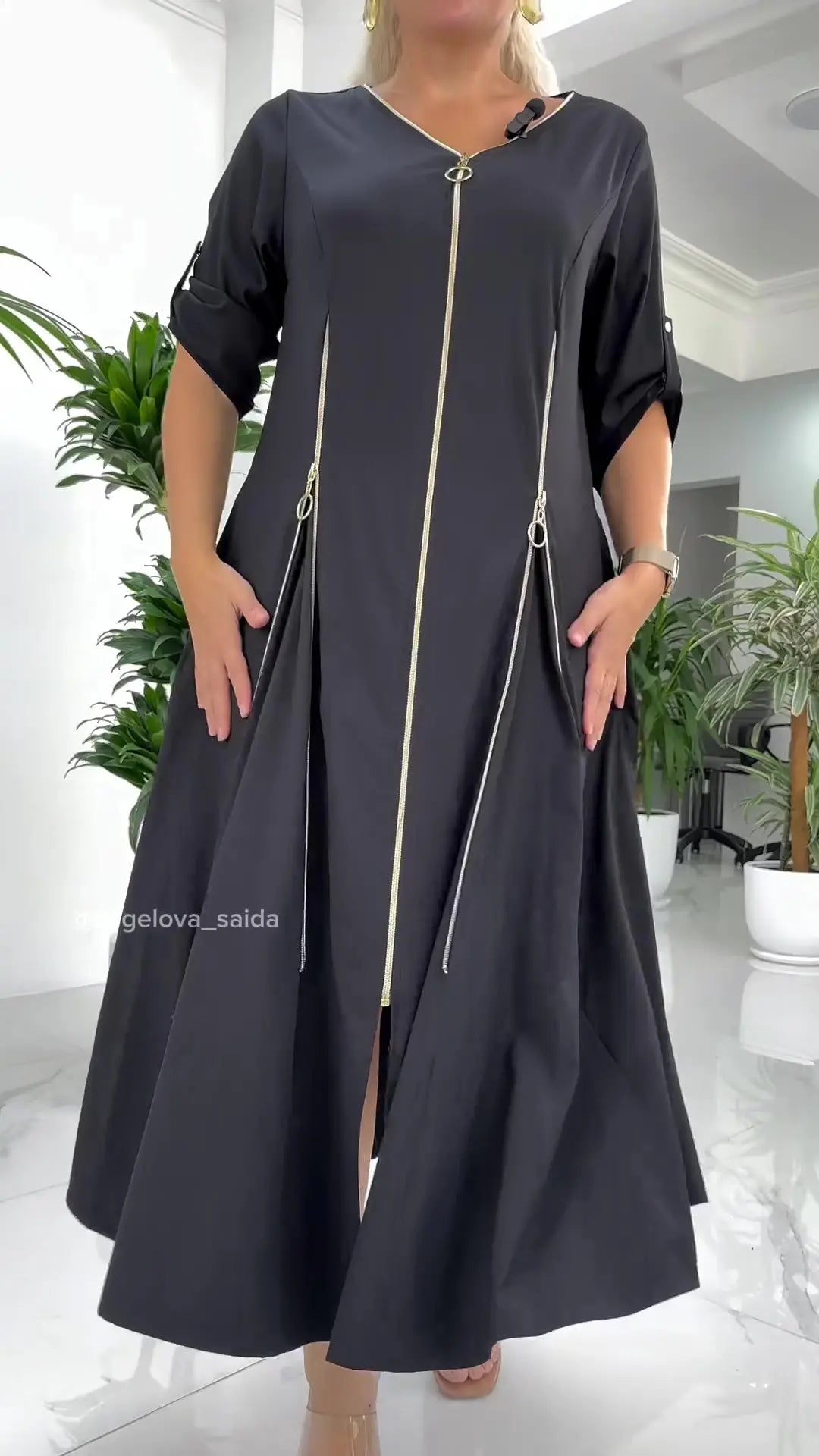 💖🤩【S-5XL】 2024 rochie nouă, de înaltă calitate, de toamnă, cu fermoar